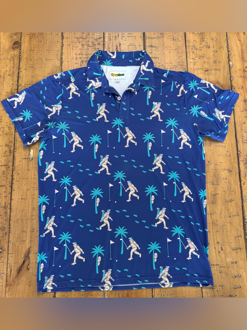 Tipsy Elves Men’s Bigfoot Bogey Golf Polo L